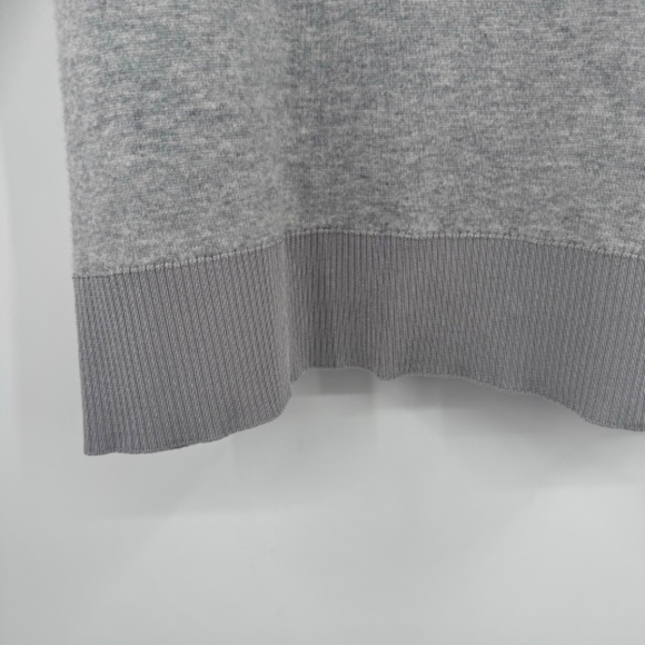 Soft Surroundings Sweater Women Large Gray Wool Alpaca Blend V-Neck Long Sleeves - Picture 5 of 11